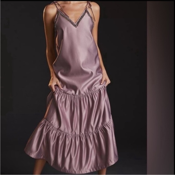 Anthropologie Lavender Maxi Dress